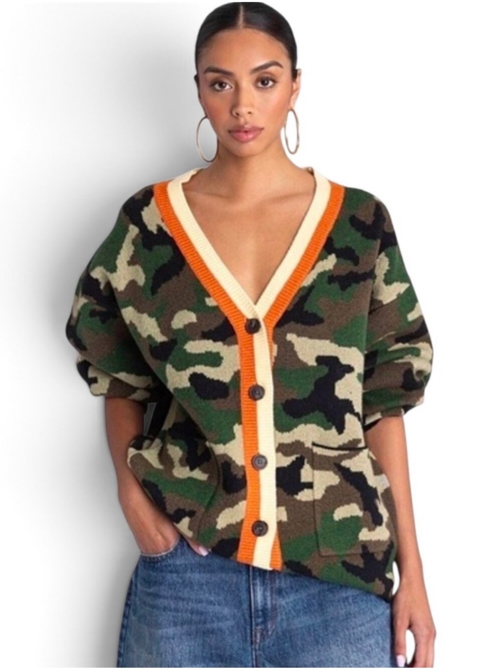 KBB by Kahlana The slouchy cardigan in camo